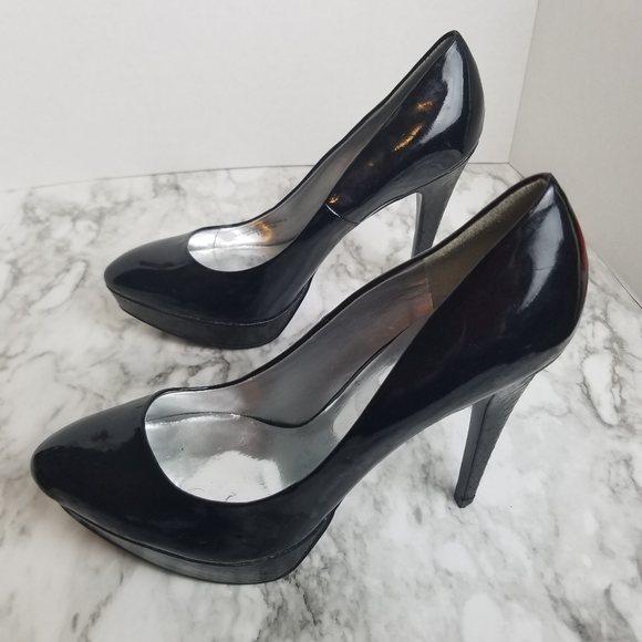 Guess Platform Heels 8 1/2  5" Heel Stunning Black - Picture 2 of 7